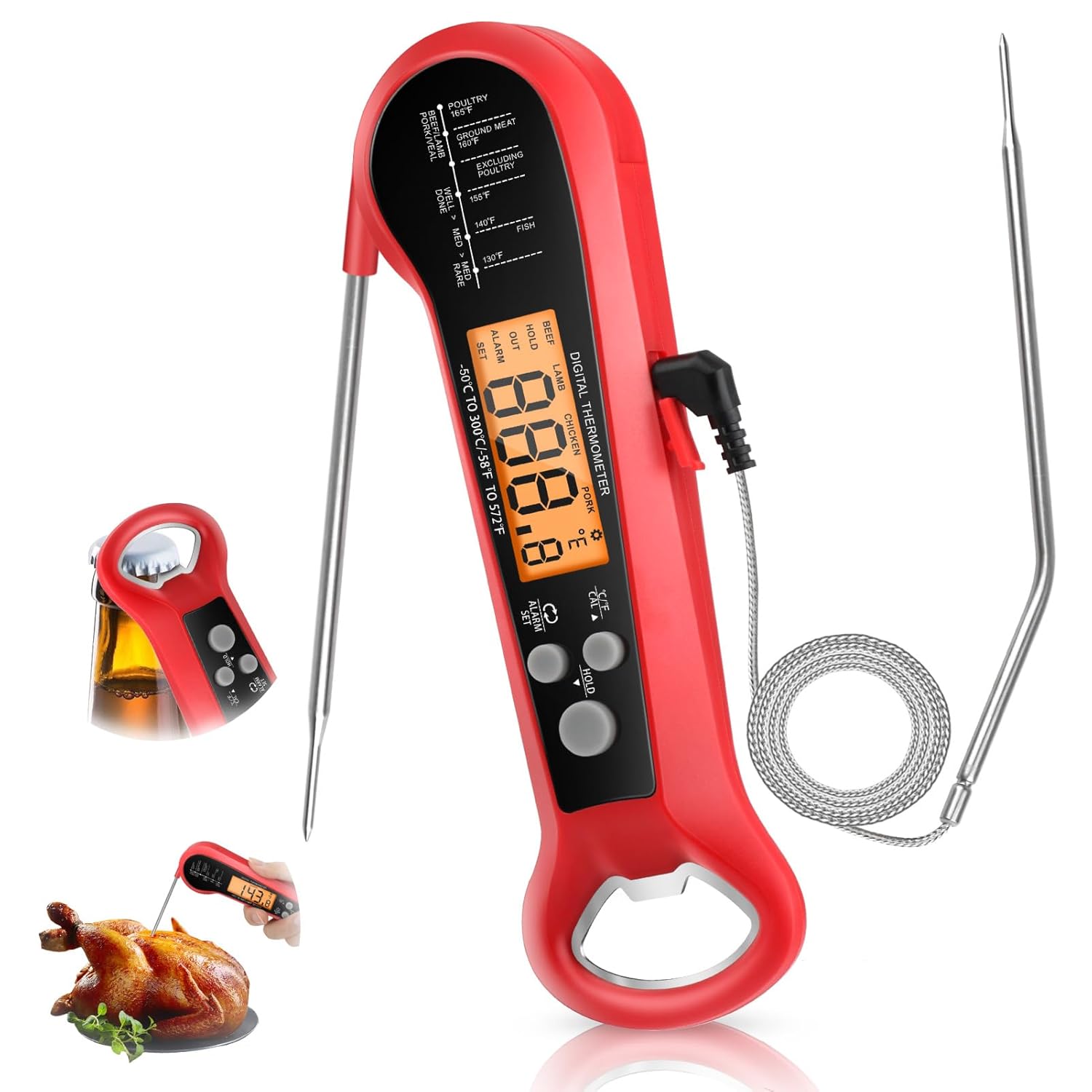 Thermometer Digital - Termômetro Digital Profissional para Carne à
