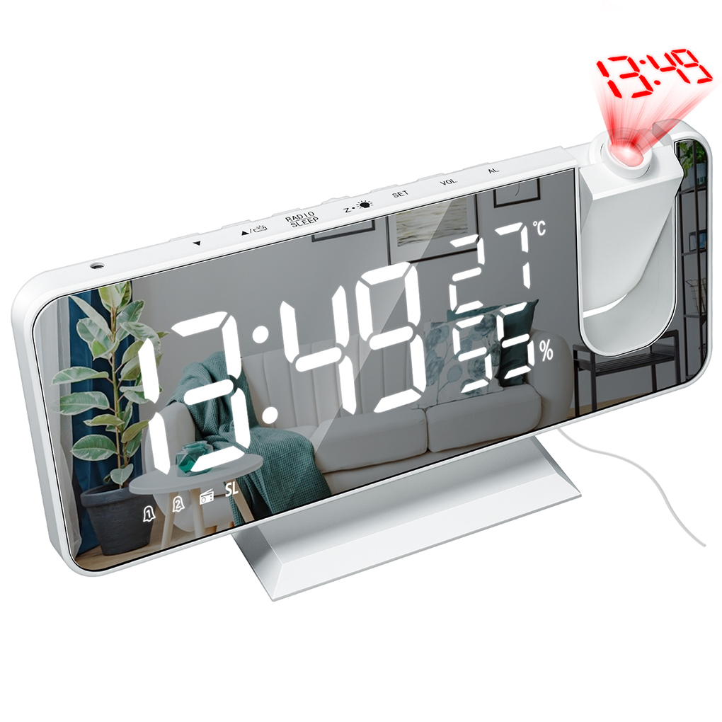 Thermometer Digital - Relógio digital com termómetro, higrómetro, projetor