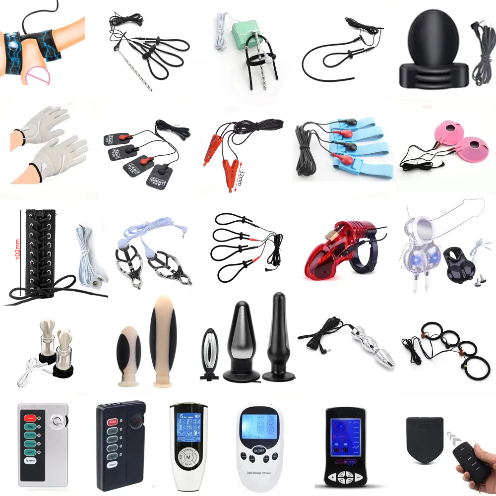 Eletro e-stim brinquedo massag - Medical Gloves avaliação e preço
